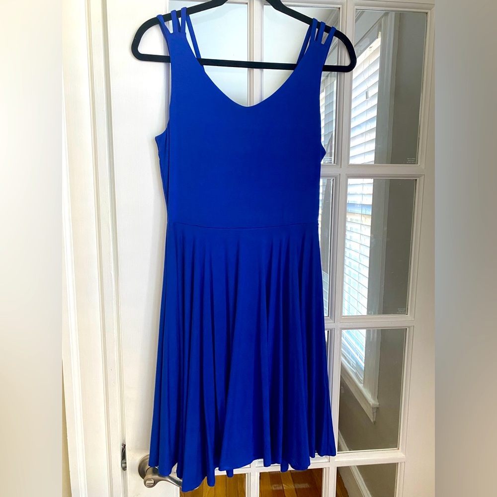 Coercion jersey dress. Cobalt blue. Size S.